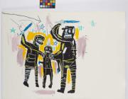 Jean-Michel Basquiat, Jailbirds, 1983. Acrylic and oil stick on canvas. 65 x 90.5 in.