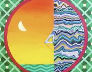 "Cliffside Portal," by Jeremiah Jossim. Painting—Oil on Canvas. 15" x 15". $500. 