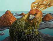 Jon Ching, Cache, 2020. Oil on wood,  24 x 18 inches.