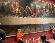 July 5, 2022 protest in front of The Last Supper at the Royal Academy. Photo by Just Stop Oil.