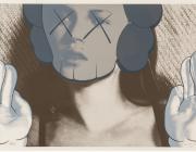 KAWS (American, b. 1974), Kate Moss, White Gloves, 2001. Screenprint in colors on Arches 88 paper.