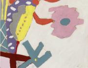 Knox Martin, Untitled, 1980. Acrylic on paper mounted to Masonite. 17 5/8 x 15 1/8 in.(44.8 x 38.4 cms)