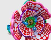 Yayoi Kusama, I Spend Each Day Embracing Flowers, 2023 (detail) © YAYOI KUSAMA. Courtesy the artist, David Zwirner, Ota Fine Arts, and Victoria Miro