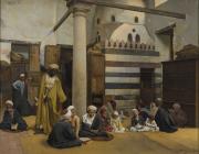 Ludwig Deutsch (1855–1935), In the Madrasa, 1890. Oil on panel.