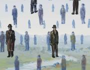 René Magritte, Golconda, 1953.