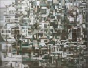 Maurice Golubov  (1905-1987)  Flight #3  oil on canvas, 1978  34 x 44 inches