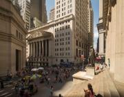 Intersection of Broad Street and Wall Street with New York Stock Exchange and the Federal Hall. Wikipedia.
