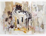 Andrea Burgay, Nothing's Ever Lost (Turn The Page), 2018. Mixed-media collage, acrylic, UV glaze.