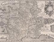 intricate map on discolored paper 