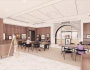 Nancy Dorman and Stanley Mazaroff Center for the Study of Prints, Drawings and Photographs rendering. Quinn Evans Architects.