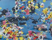 Petra Cortright, Deep URL Submission, 2014. Digital painting on aluminum. 59 x 78 1/2 in. (149.9 x 199.4 cm.) Estimate $15,000 - 20,000, SOLD FOR $43,750.