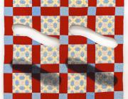 Sanford Biggers, Something Close To Nothing, 2019. Cut antique quilt, graphite