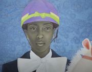 Sherald portrait detail on face