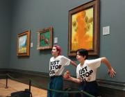 Just Stop Oil's protest at the National Gallery.