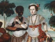 Vicente Albán, Noble Woman with Her Black Slave (detail), c. 1783.