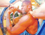 Darryl Westly, Axon Body 3 2020.5.25 (George Floyd), 2021, oil on linen, 60h x 72w inches