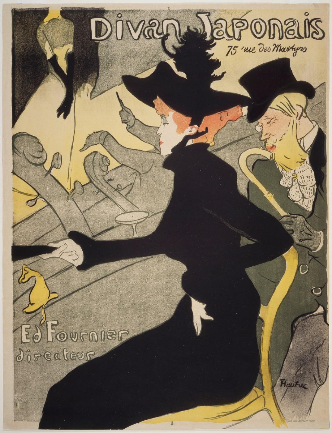 Henri de Toulouse-Lautrec (French, 1864–1901), Divan Japonais, 1893, Lithograph