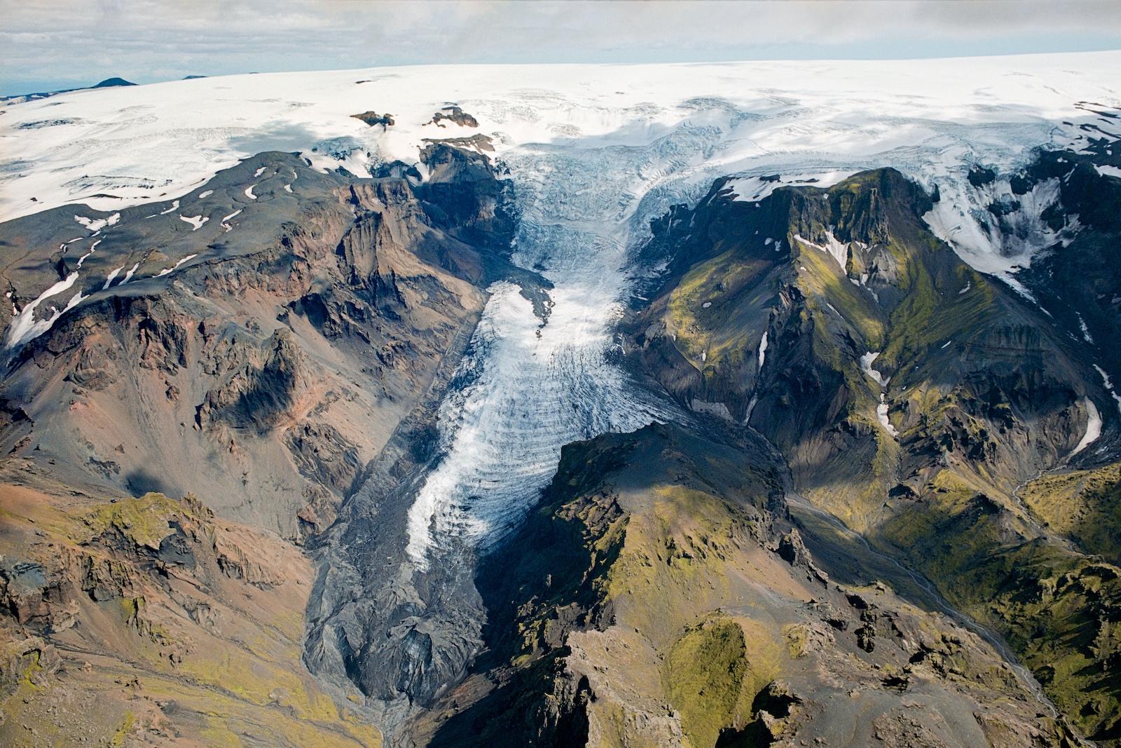 Olafur Eliasson, The glacier melt series 1999/2019, 2019, detail (Krossárjökull) 30 C-prints, each 31 x 91 x 2.4 cm
