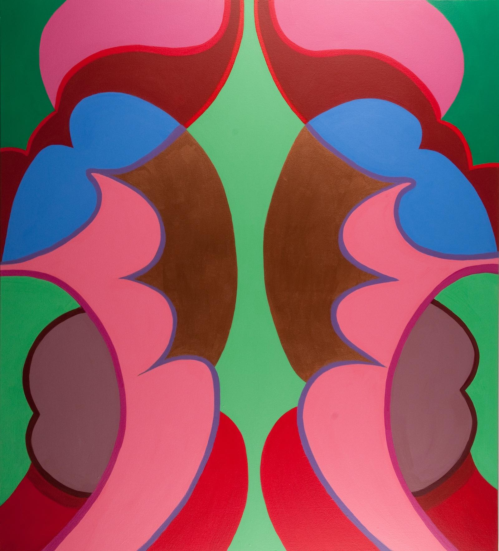 Diane Novetsky, Babylon Baroque, 2020. Acrylic on canvas. 60 x 54 inches.