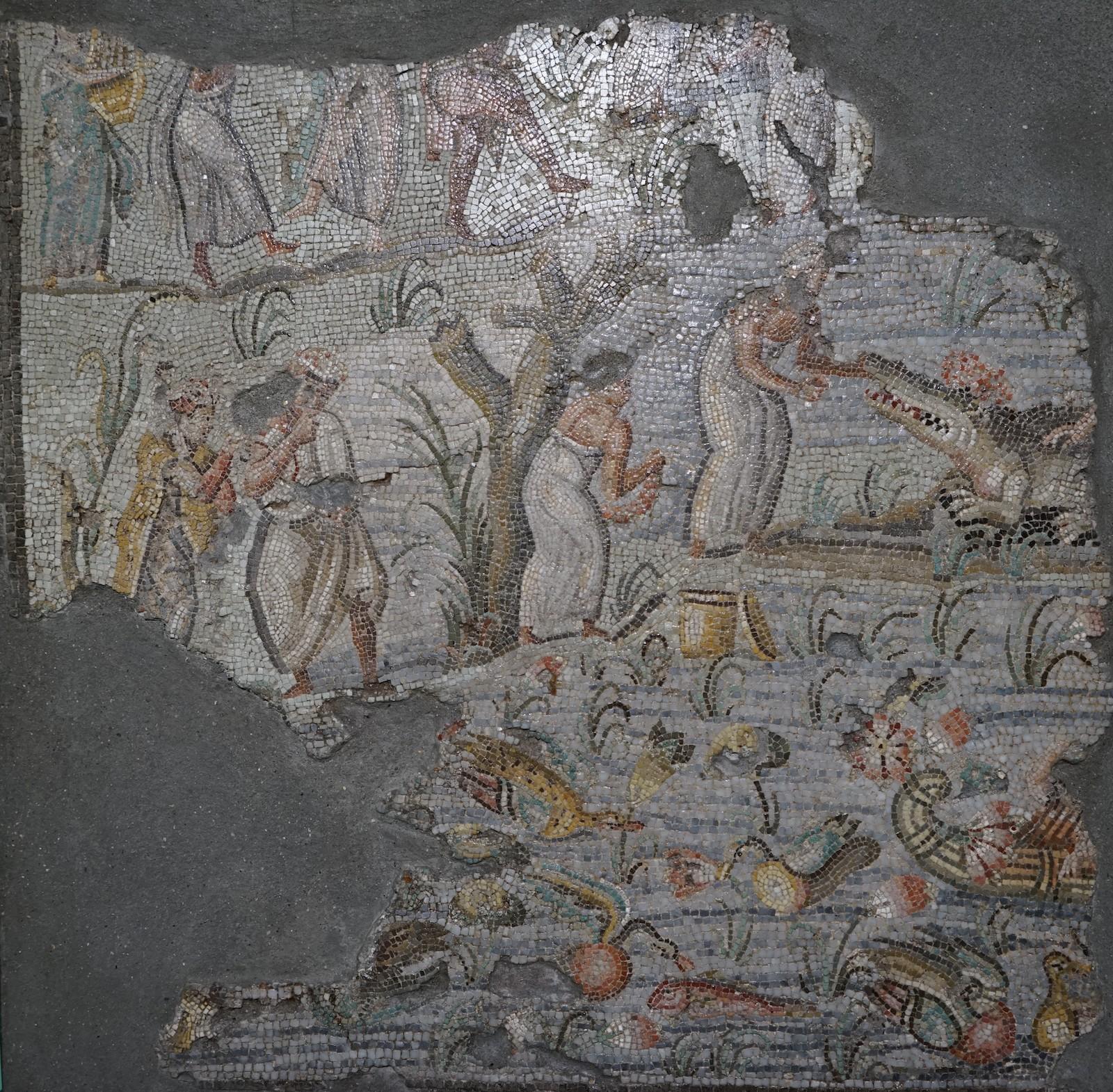 Mosaic with Nile scene, 1st century BC.