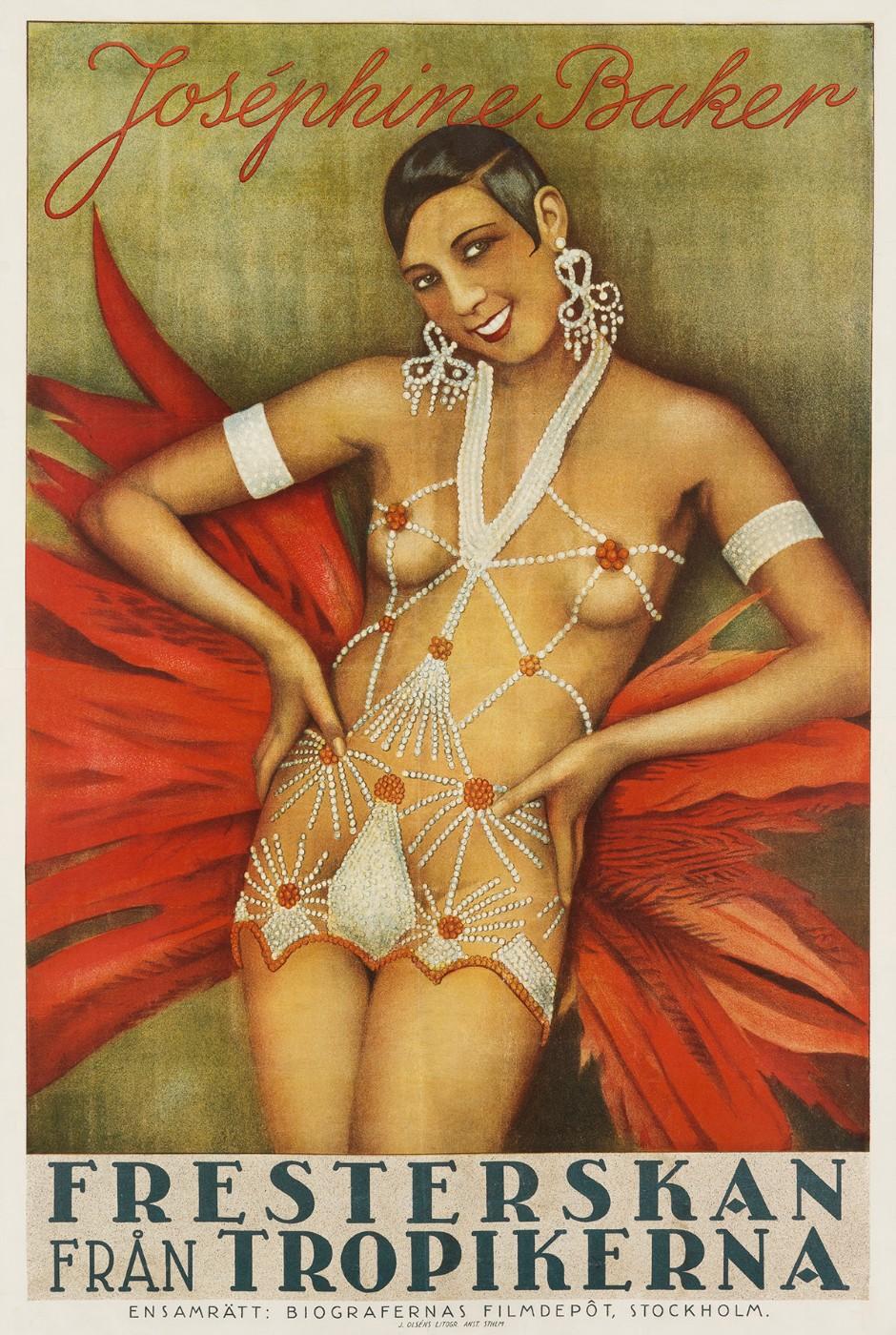 Designer Unknown, Josephine Baker/Fresterskan Fran Tropikerna/[La Sirene des Tropiques], 1927​​​​​​​