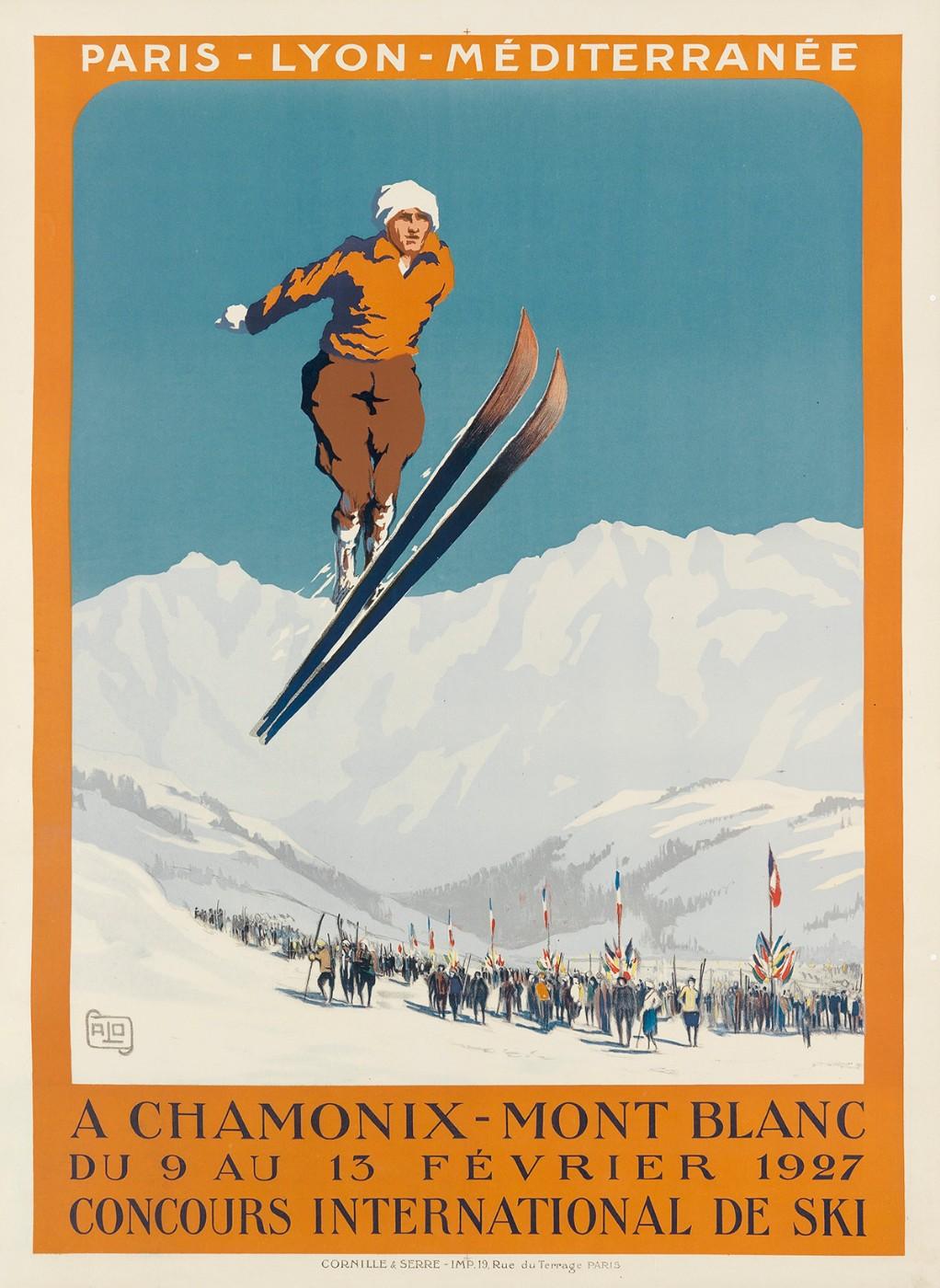 Alo (Charles Hallo, 1884-1969), A Chamonix- Mont Blanc, 1927