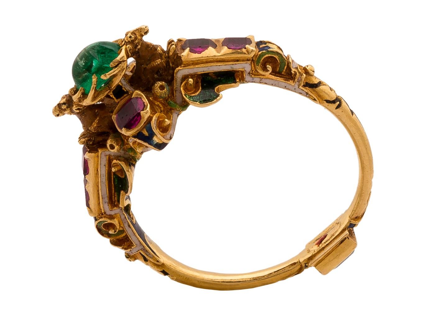 A Monumental Renaissance Gemstone Rong with Two Stags and Exceptional Provenance
