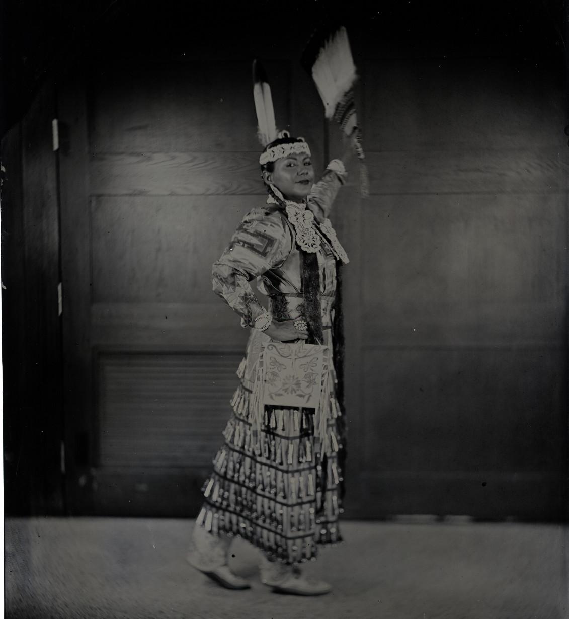 Will Wilson, Diné, b. 1969, "Talking Tintype, Madrienne Salgado, Jingle Dress Dancer/Government and Public Relations Manager for the Muckleshoot Indian Tribe, Citizen of the Muckleshoot Nation," 2018