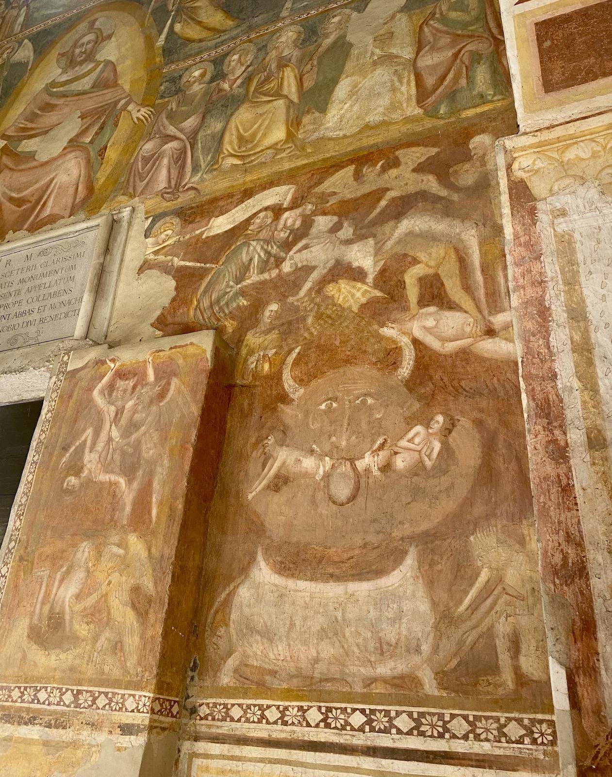 The Romanesque Abbey of Pomposa in Codigoro, Ferrara, provides us with some of the most frightening examples. 