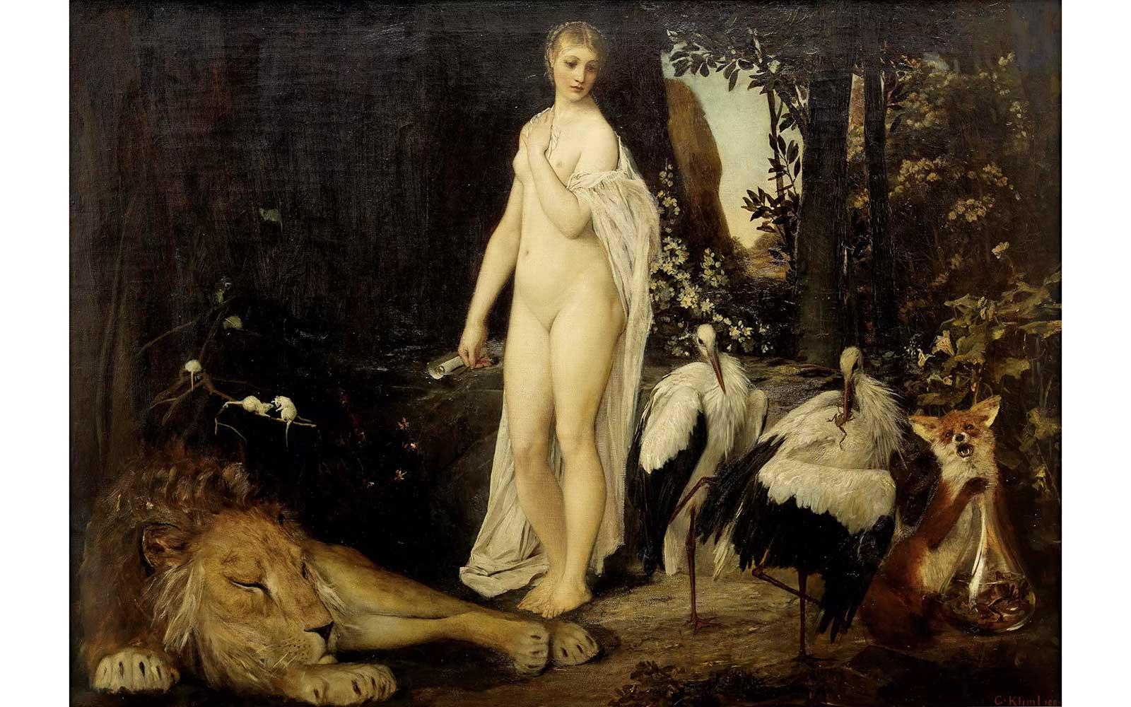 Gustav Klimt, Fable, 1883.