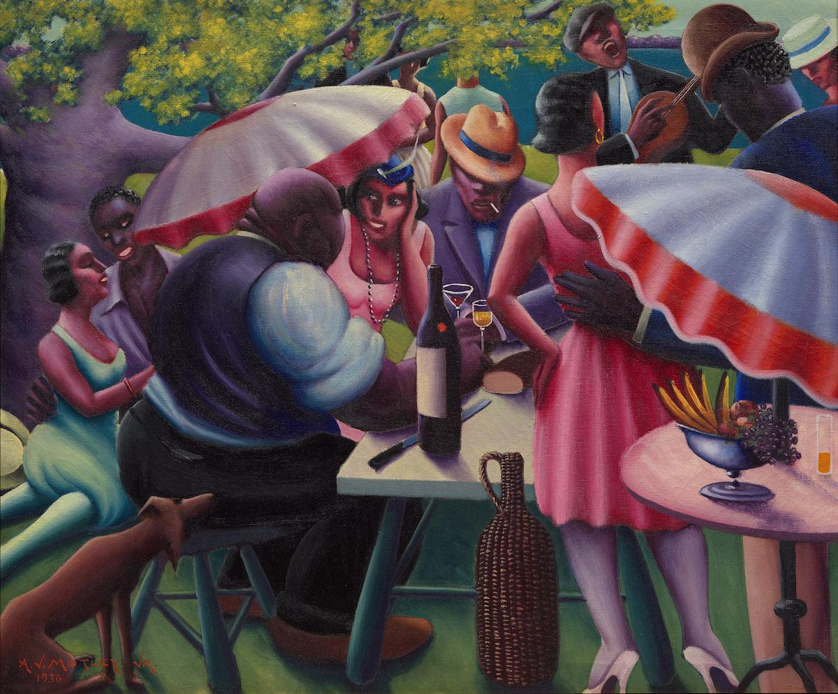 Archibald J. Motley, Jr. (American, 1891–1981), The Picnic, 1936. Oil on canvas 30 x 36 inches (76.2 x 91.4 cm)