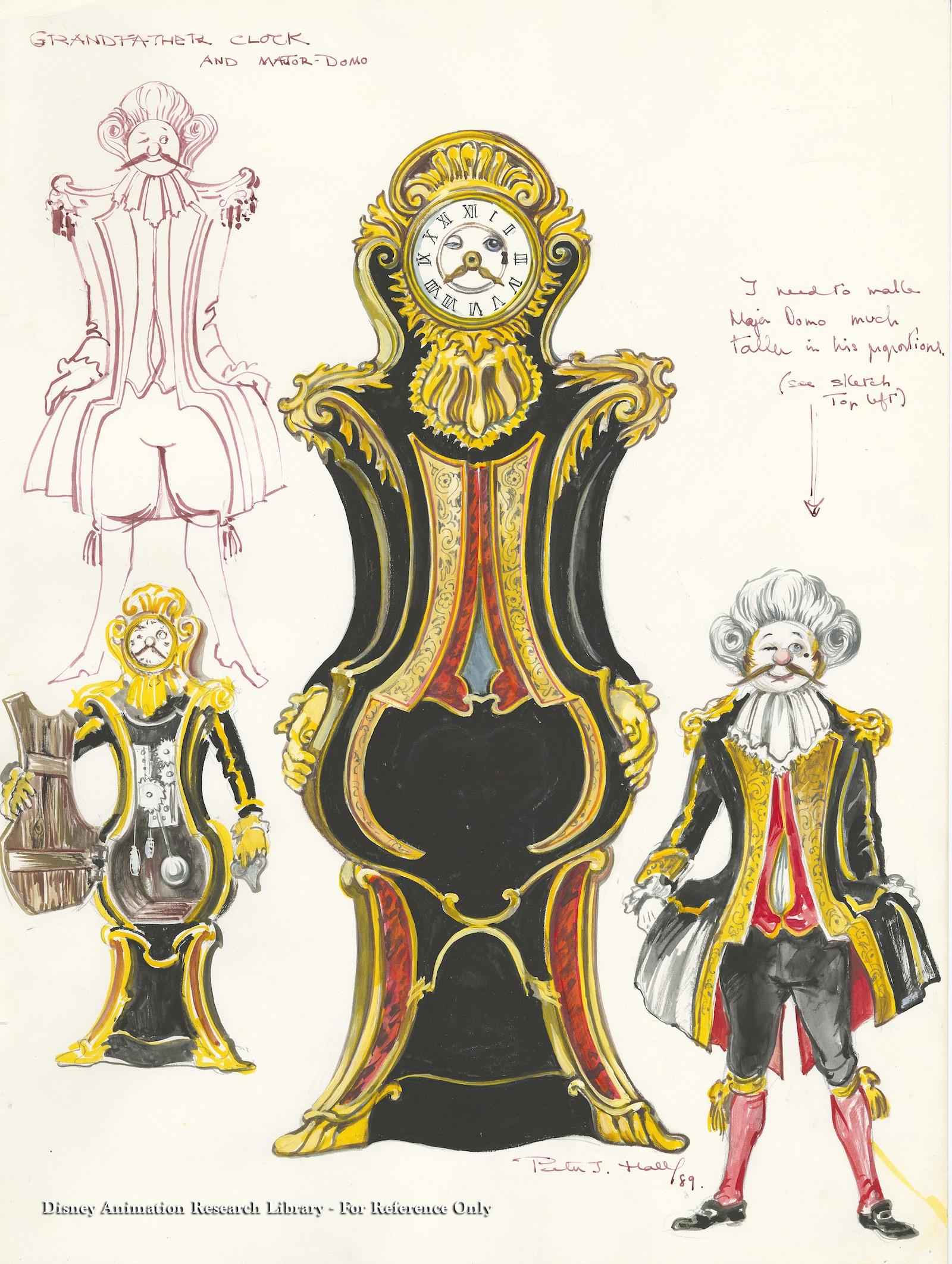 Peter J. Hall, Beauty and the Beast, 1991. Concept art Watercolor, marker, and graphite on paper 23 7/8 × 18 in. (60.6 × 45.7 cm).