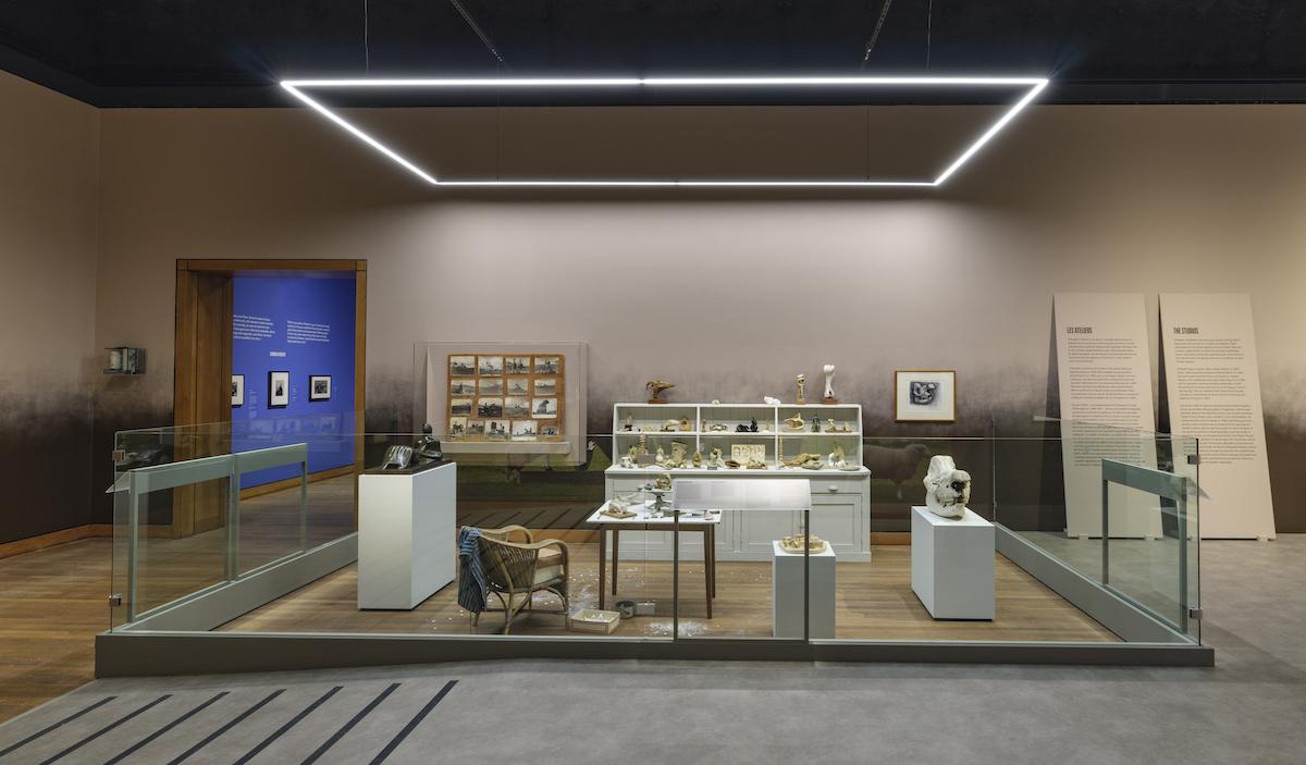 Installation view of &quot;O'Keeffe and Moore: Giants of Modern Art&quot; at the Montreal Museum of Fine Arts.