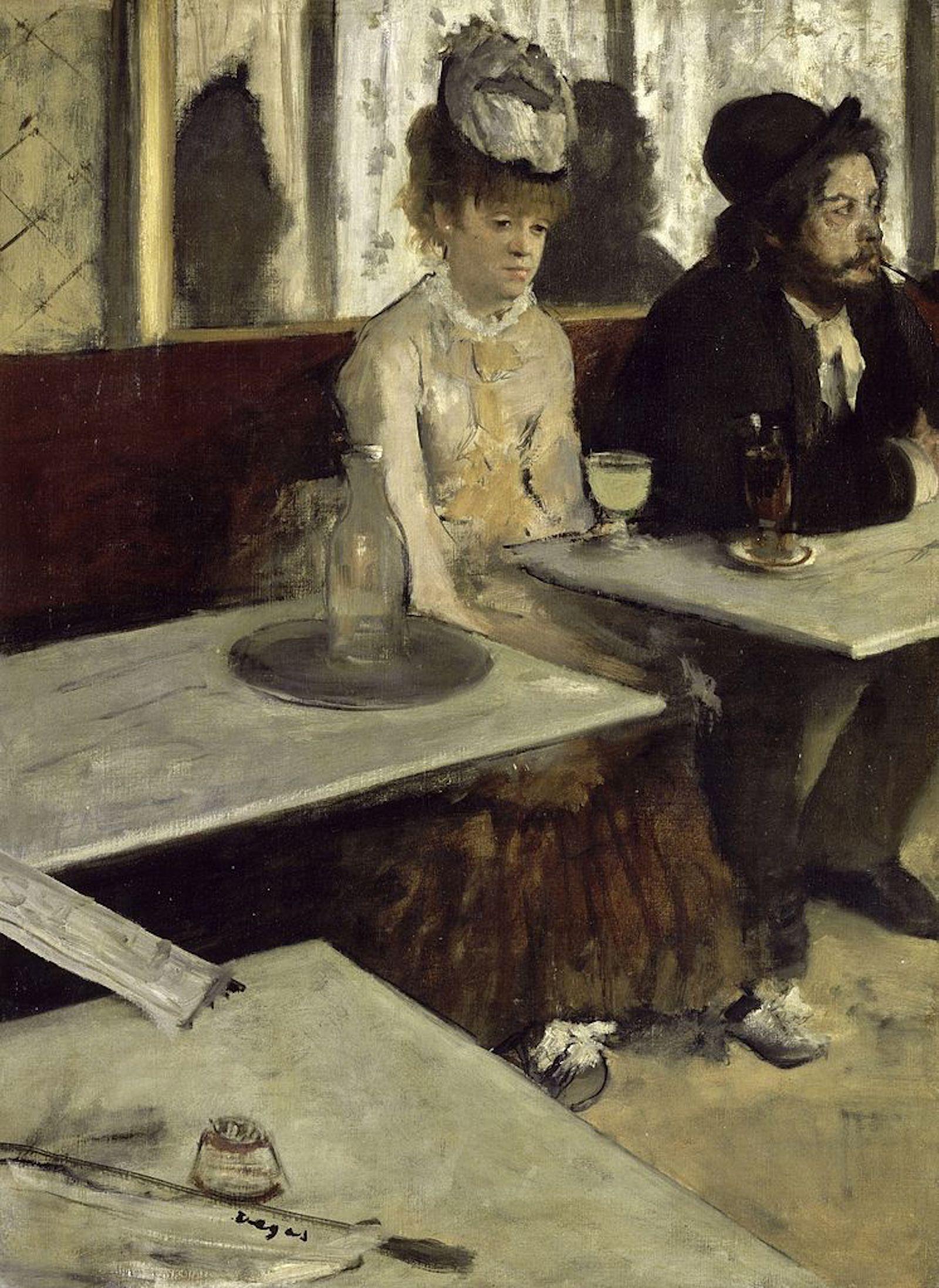 Edgar Degas, L’Absinthe, Oil on Canvas, 1873, Musée d'Orsay Source- Wikimedia Commons 
