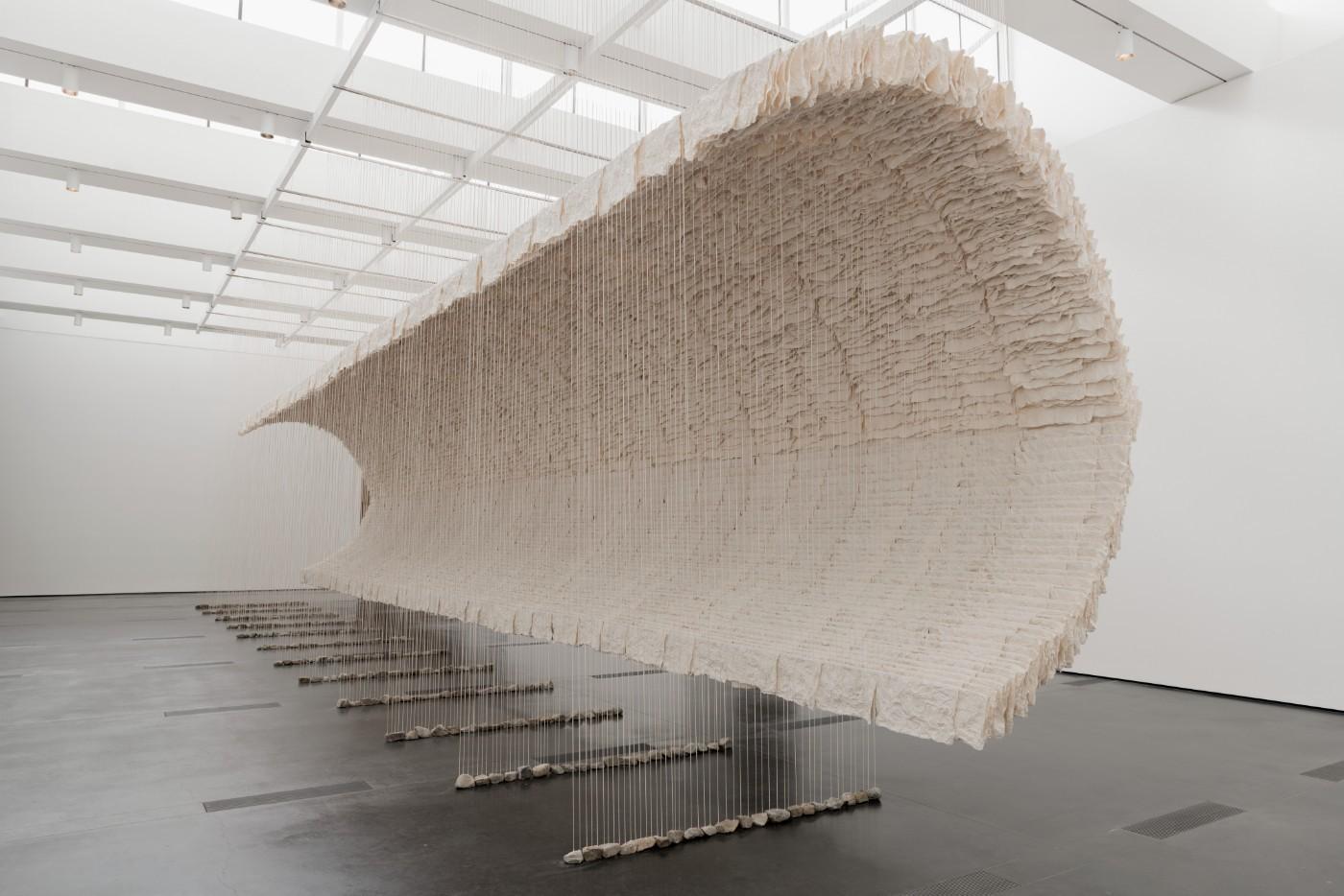 Installation photograph, Zhu Jinshi, Wave of Materials, 2007/2019, Los Angeles County Museum of Art.