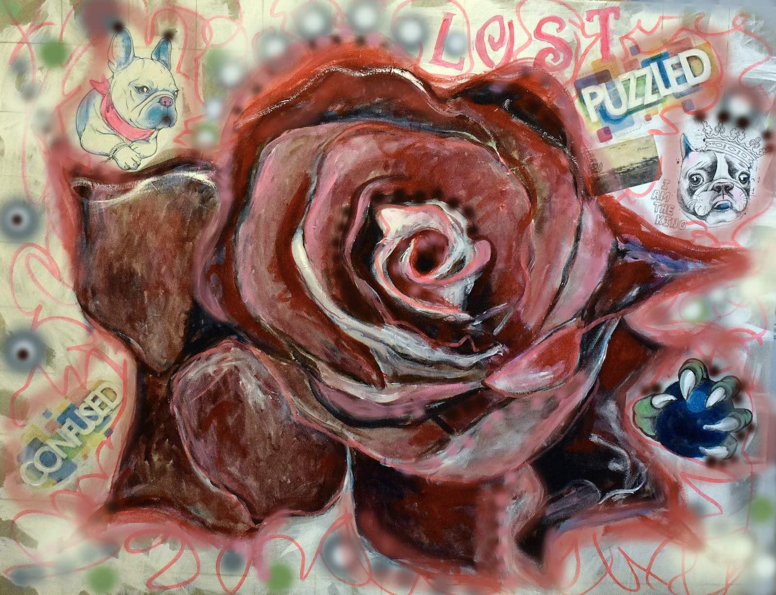 GILDA OLIVER artists team, LOST ROSES, 2014. Paper print measures 12 by 15 inches. This artwork also exists as an NFT.