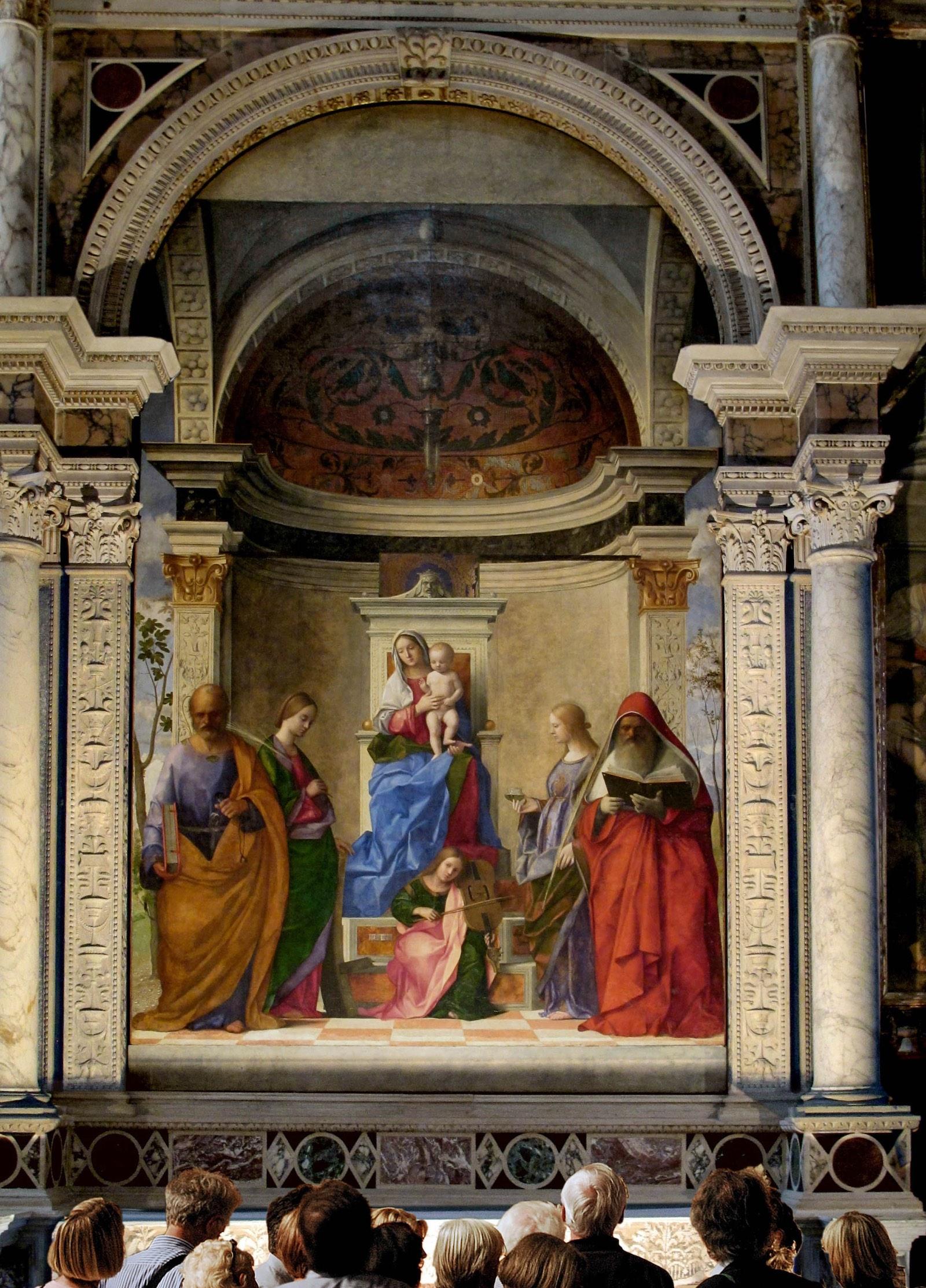 Giovanni Bellini, San Zaccaria Altarpiece, 1505. Oil on Panel. Church of San Zaccaria in Venice.