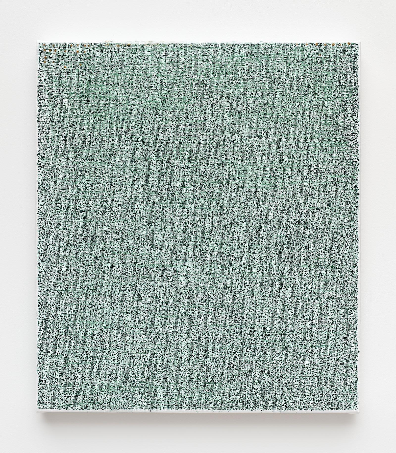 Howard Smith, Viridian Green, 2021. Oil on linen. 16 x 14 inches. Courtesy Jane Lombard Gallery.
