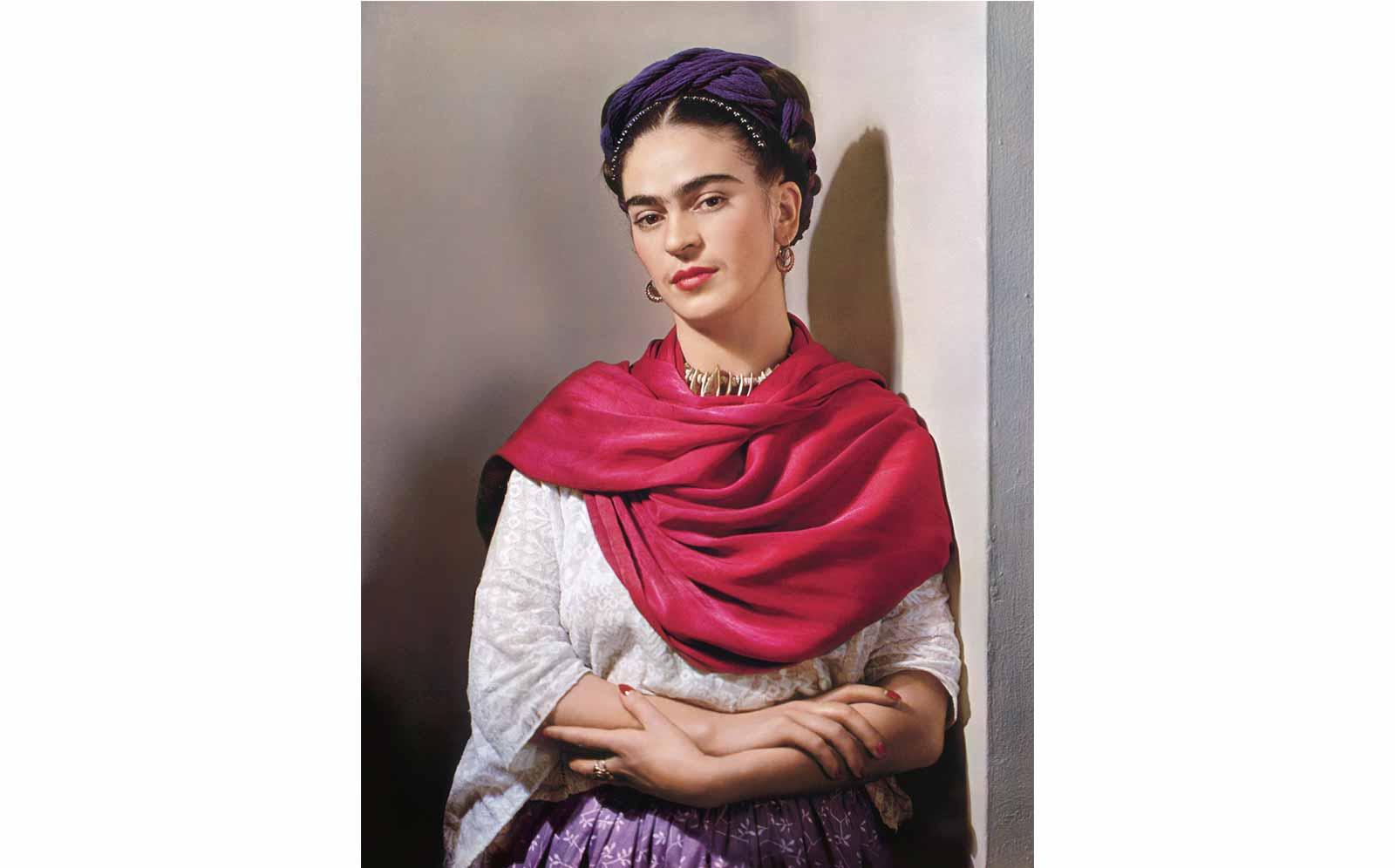 Nickolas Muray, Frida with Red “Rebozo,” 1939.