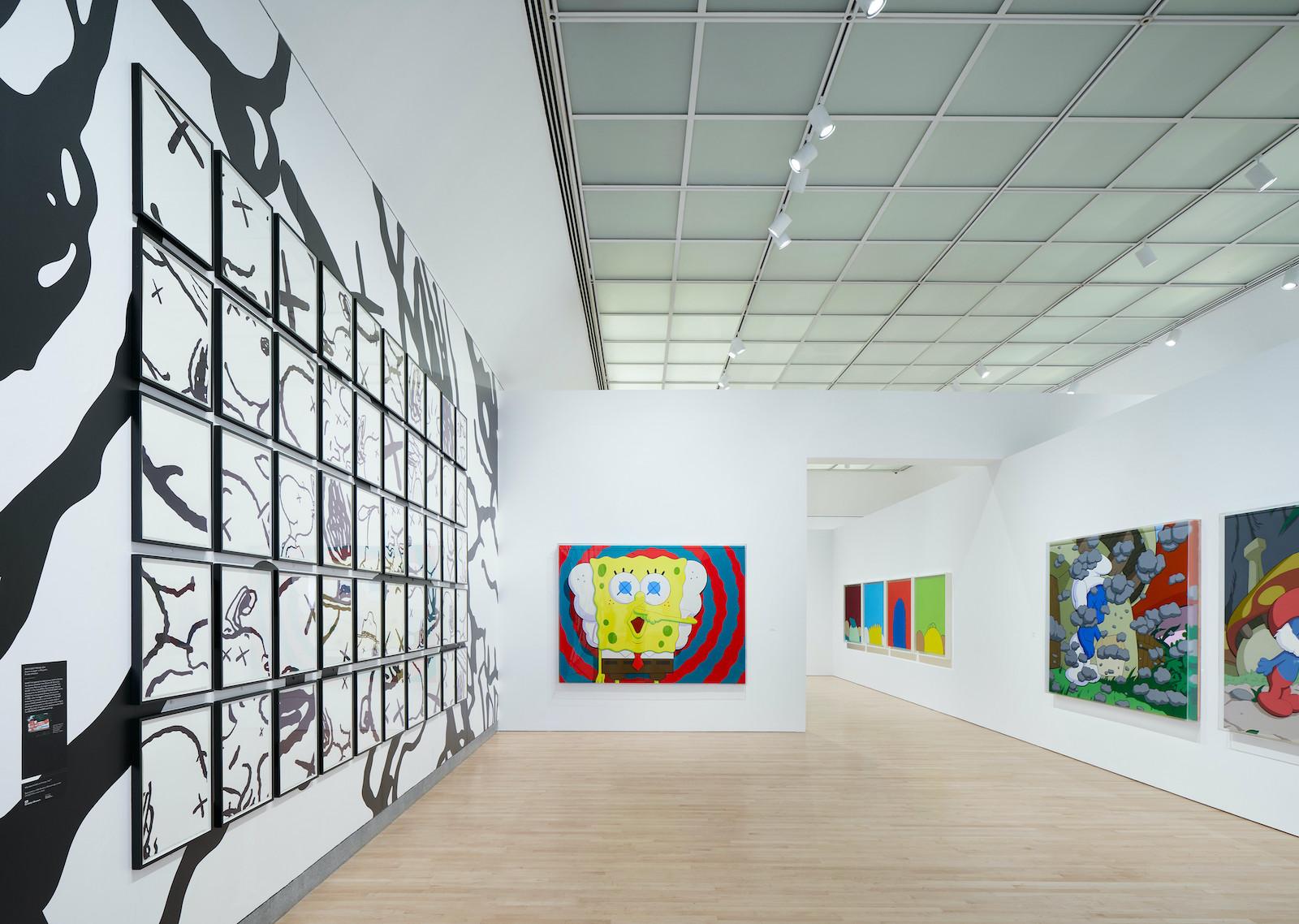 Installation view, KAWS: WHAT PARTY, Brooklyn Museum, February 26, 2021 - September 5, 2021.