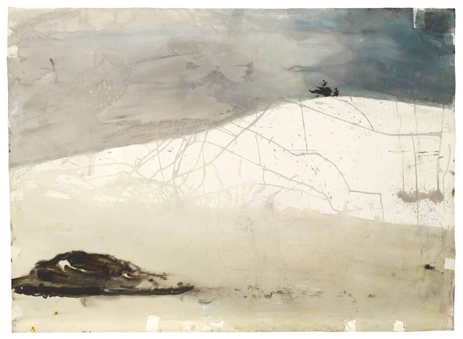 Andrew Wyeth, Kuerner's Hill 1 (Funeral Group), ca. 1991–94. 