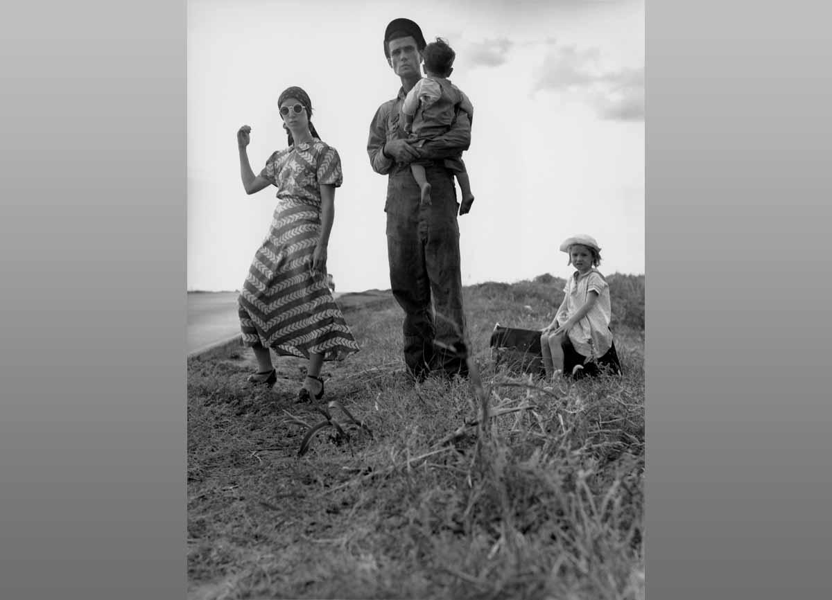 Dorothea Lange. Family on the Road, Oklahoma, 1938. Gelatin silver print.