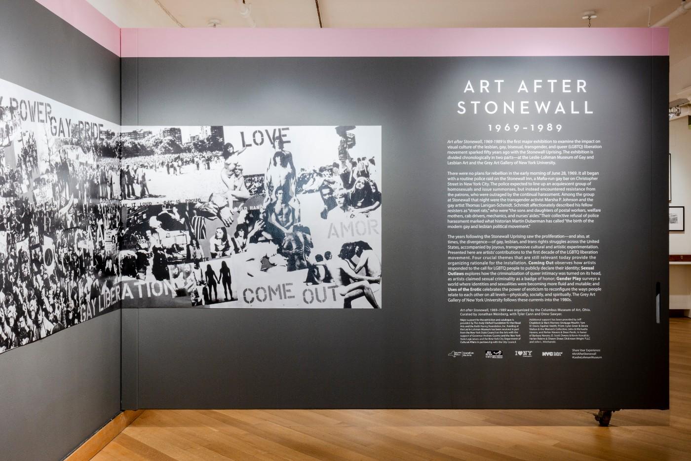 Installation view, Art after Stonewall, Leslie-Lohman Museum of Gay and Lesbian Art