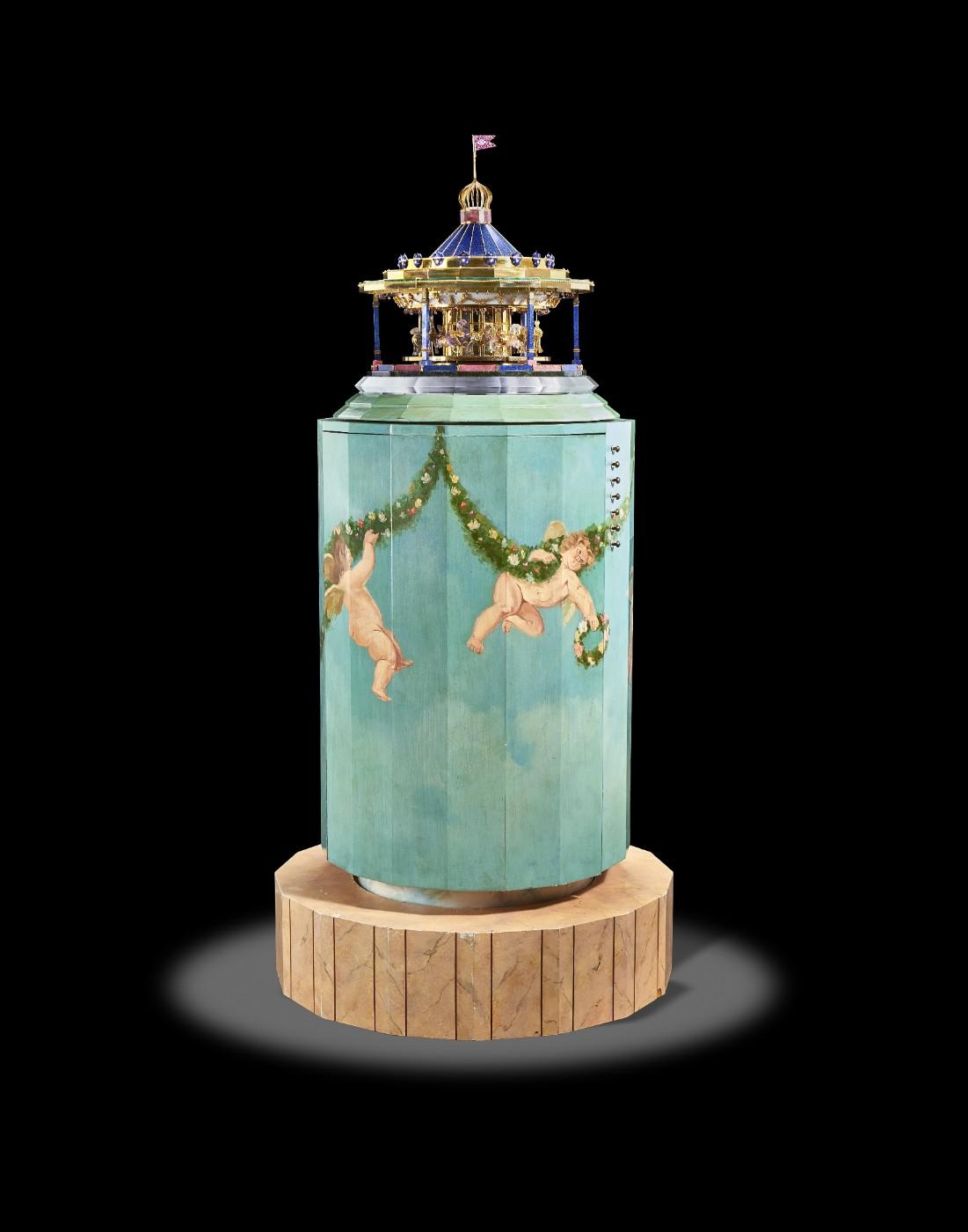 Magnificent Illuminated/Automated Musical Gemstone and Gold Carousel by Andreas von Zadora-Gerlof  Circa 1991 (estimate on request)