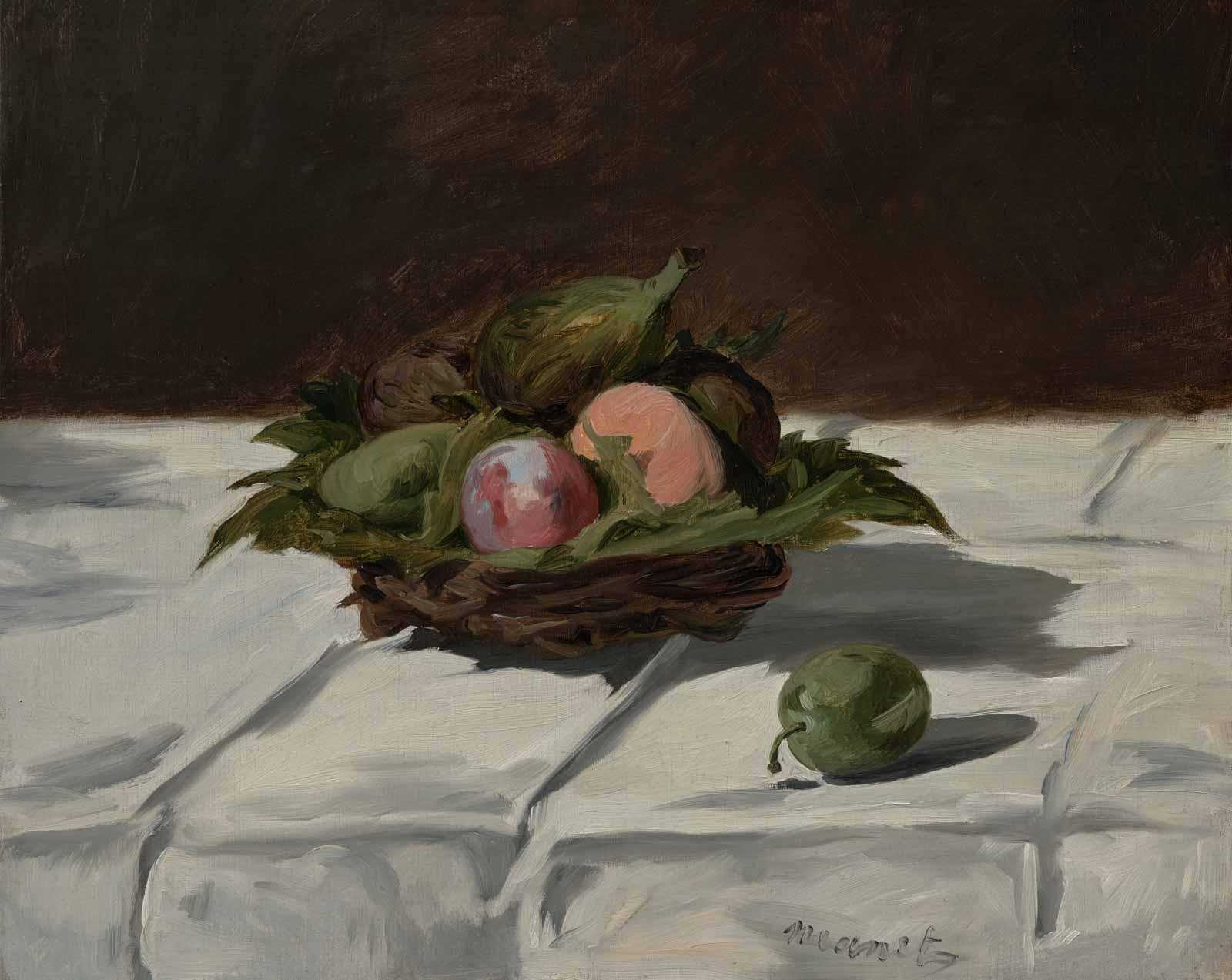 Basket of Fruit, c. 1864, by Édouard Manet.