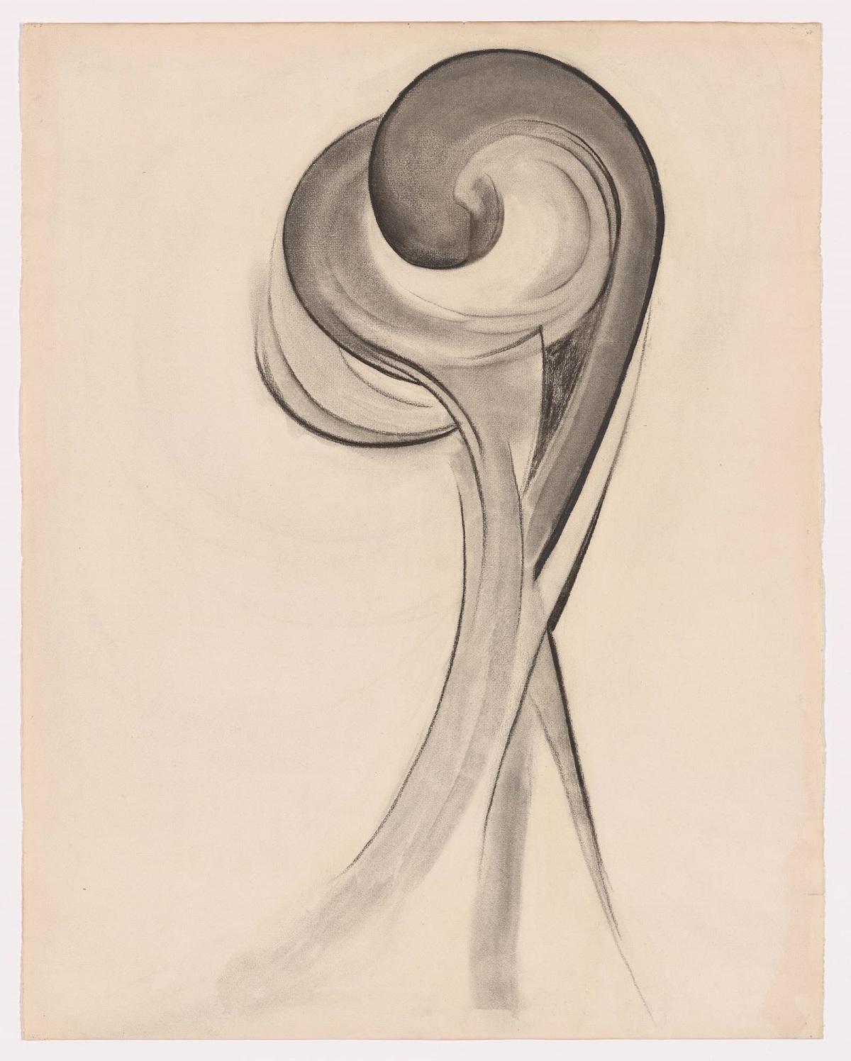 Georgia O’Keeffe. No. 12 Special, 1916. Charcoal on paper. 