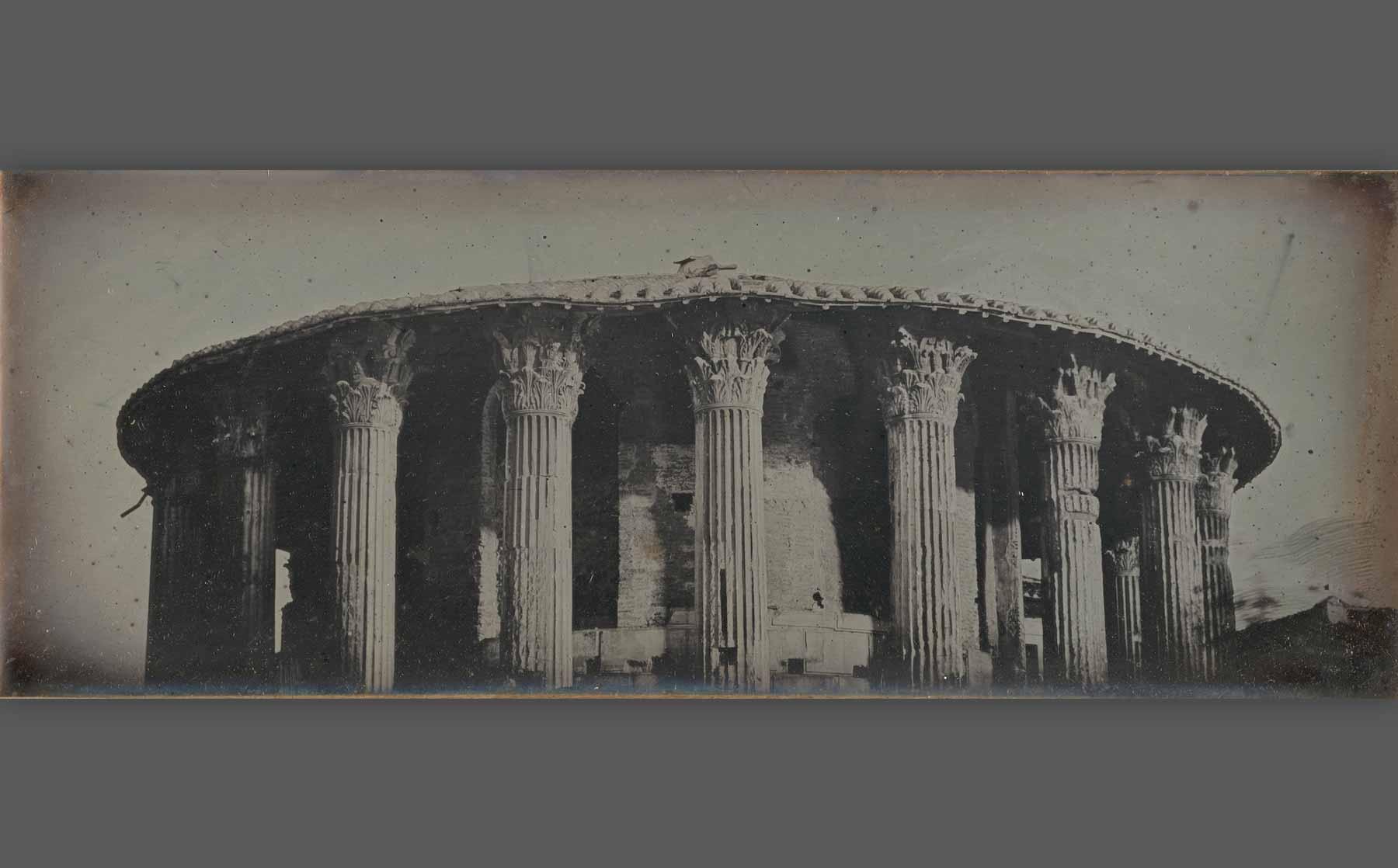 Girault de Prangey, “Temple of Vesta, Rome” (1842), daguerreotype.