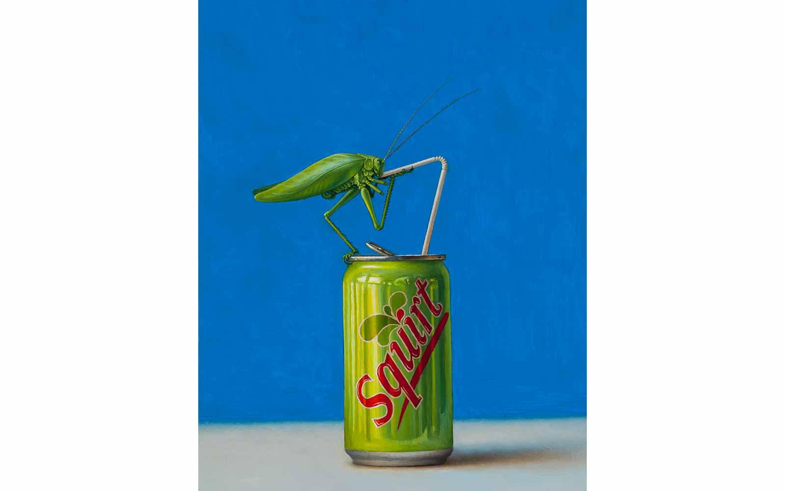 Scott Fraser, Le Sip. Oil on board. 12 x 8 inches.