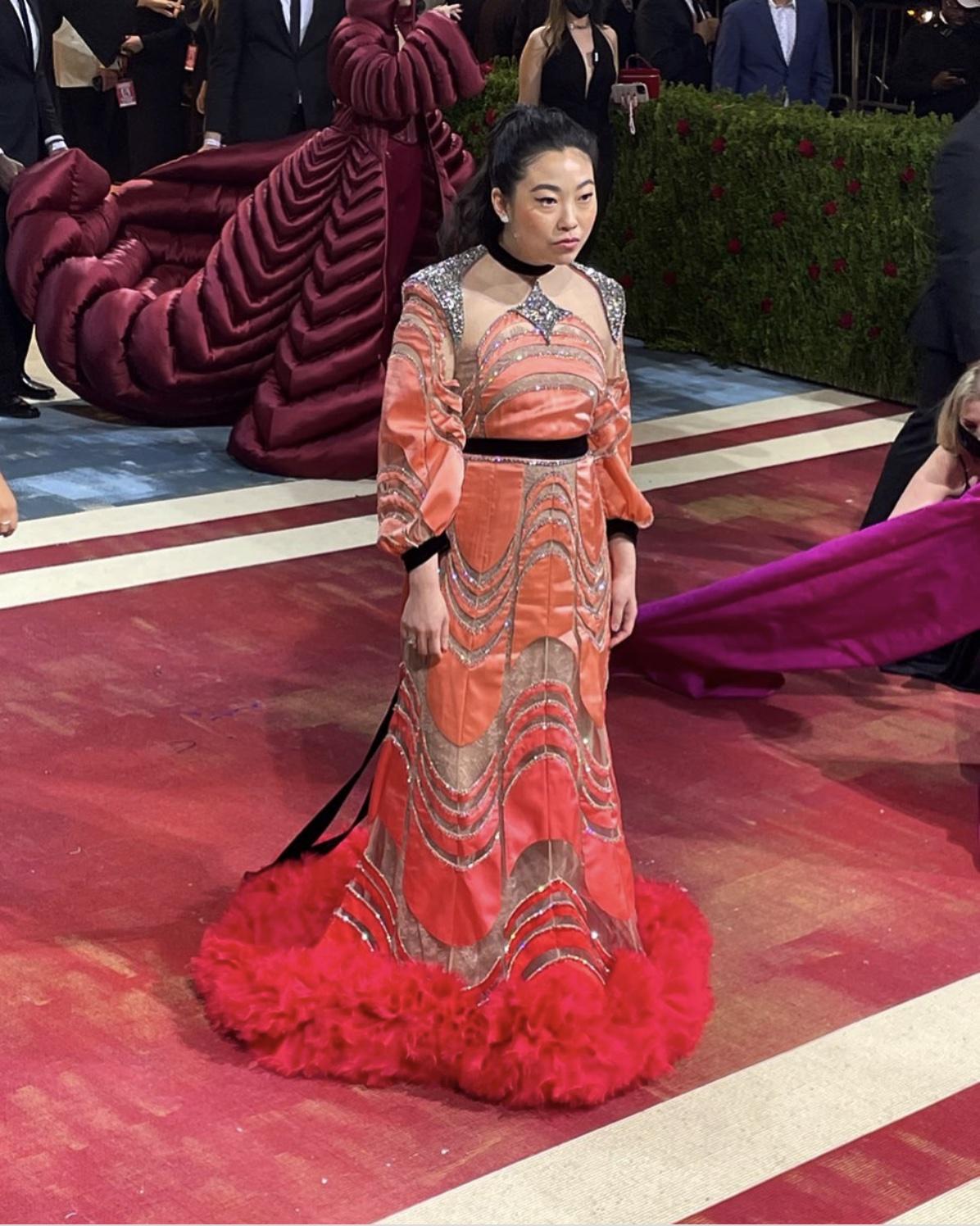 creamsicle sparkles anyone?@awkwafina serves it up on the #MetGala red carpet ✨.