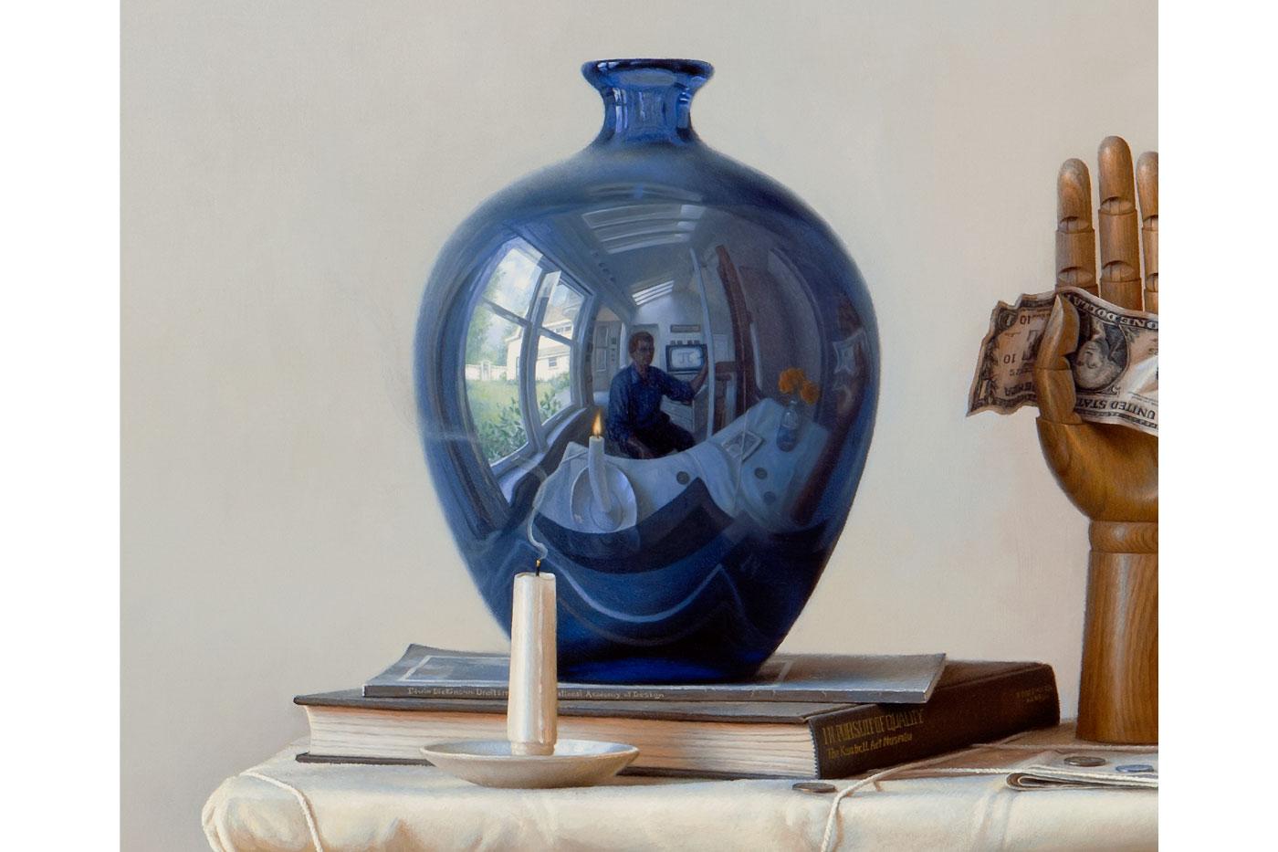 Scott Fraser realism painting Detail of Vanitas
